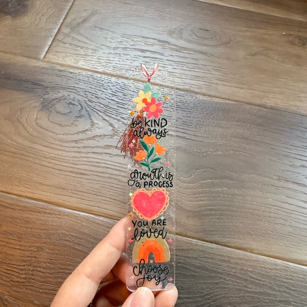 Handmade Colorful Inspirational Bookmark